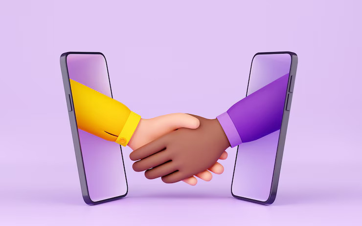 An image demonstrating collaboration after a telephone call