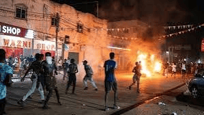 Gambia power blackout protest 