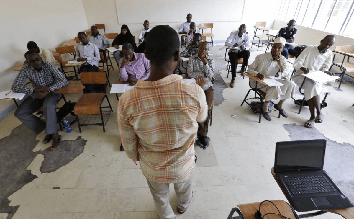 Young African professionals discussing career opportunities to working abroad