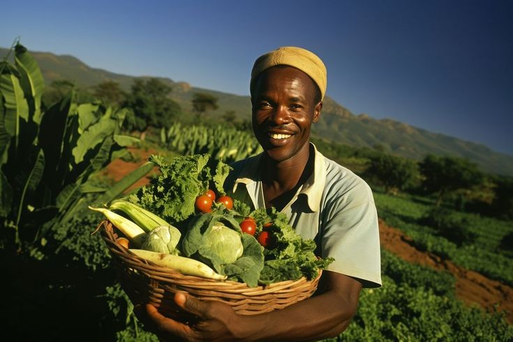 Lesotho Sustenance farmer A local Basotho farmer carrying his farm produce
