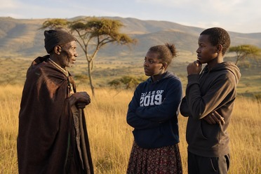 Young and older African generations representing the generation gap