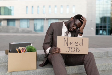 A south African frustrated with unemployment crisis